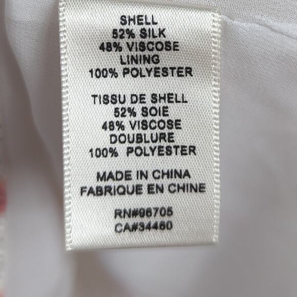 Rebecca Taylor Dress Women's Size M Maui Silk Blend Floral V-Neck - Picture 5 of 6